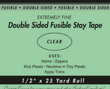 CLEAR - 1/2&quot; Double Sided Fusible Stay Tape - Sold By the 25 yard Roll M... - £7.17 GBP