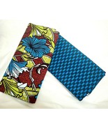 4 Yards Floral And Blue Dice African Fabric Ankara 100% Cotton  Prints.2... - £28.84 GBP