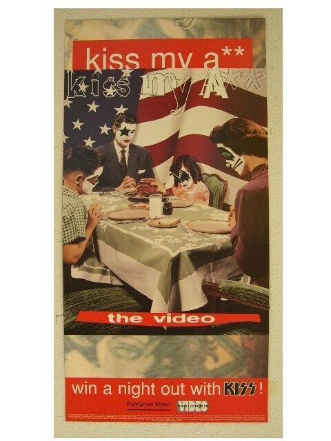 Kiss Poster 2 Sided Kiss My A** Promo - $13.49