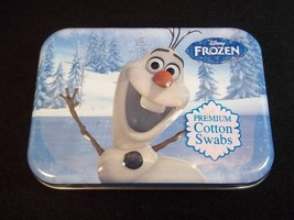 Disney FROZEN Olaf collectible 3D tin 30 cotton swabs new &amp; sealed #10 - £3.53 GBP
