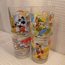 Vtg Set of 4 McDonald&#39;s Walt Disney World 100 Year Anniversary Drinking Glasses - £33.59 GBP