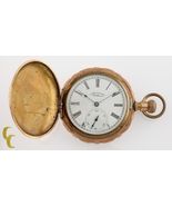 Gold Filled Antique Waltham Full Hunter Pocket Watch Grade J 6S 7-Jewel ... - $596.67