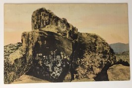 Indian Stone Writing Boulder City Nevada Hand Colored PC Barnhill&#39;s Art Camera - £12.71 GBP