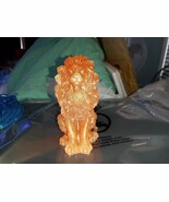 Handmade Orange Resin Lion Figure - $17.00