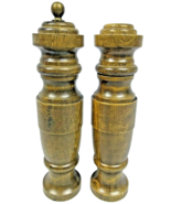 Vintage Salt Shaker &amp; Pepper Mill Grinder Wood Made in Japan - €21,67 EUR