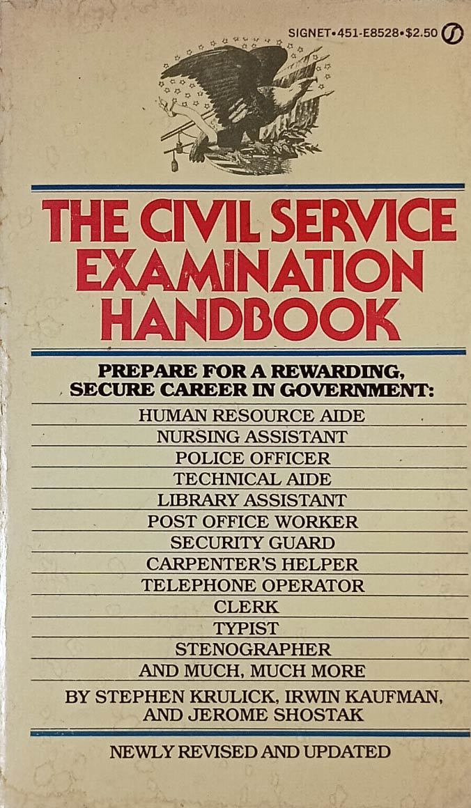 The Civil Service Examination Handbook by Stephen Krulick et. al. / 1979 PB - $1.13