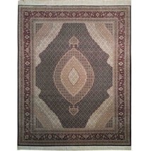 Black Mahi Fish 8x10 Handmade Wool&amp;Silk Fine Quality Rug PIX-18650 - £2,937.90 GBP