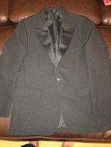 MENS BLACK ONE BUTTON RAFFINATI FORMAL SPECIAL EVENT TUXEDO TOP JACKET 4... - £64.50 GBP