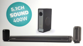 5.1 CH Surround Sound Bar with Dolby Audio, Wireless Subwoofer &amp; Rear Speaker - £216.79 GBP