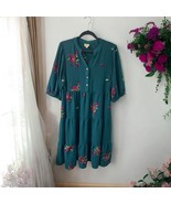 Boho Fig &amp; Flower Embroidered Floral Peasant Dress SIZE Large Anthropologie - $1,102.37 MXN