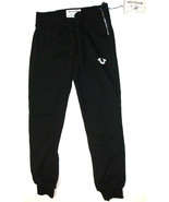 New Womens Designer True Religion Sweat Pants Jogger NWT Logo Black S Cr... - £145.86 GBP