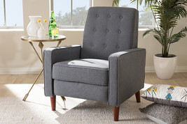 Genesis Gray Fabric Upholstered Lounge Chair - $10,648.72 MXN