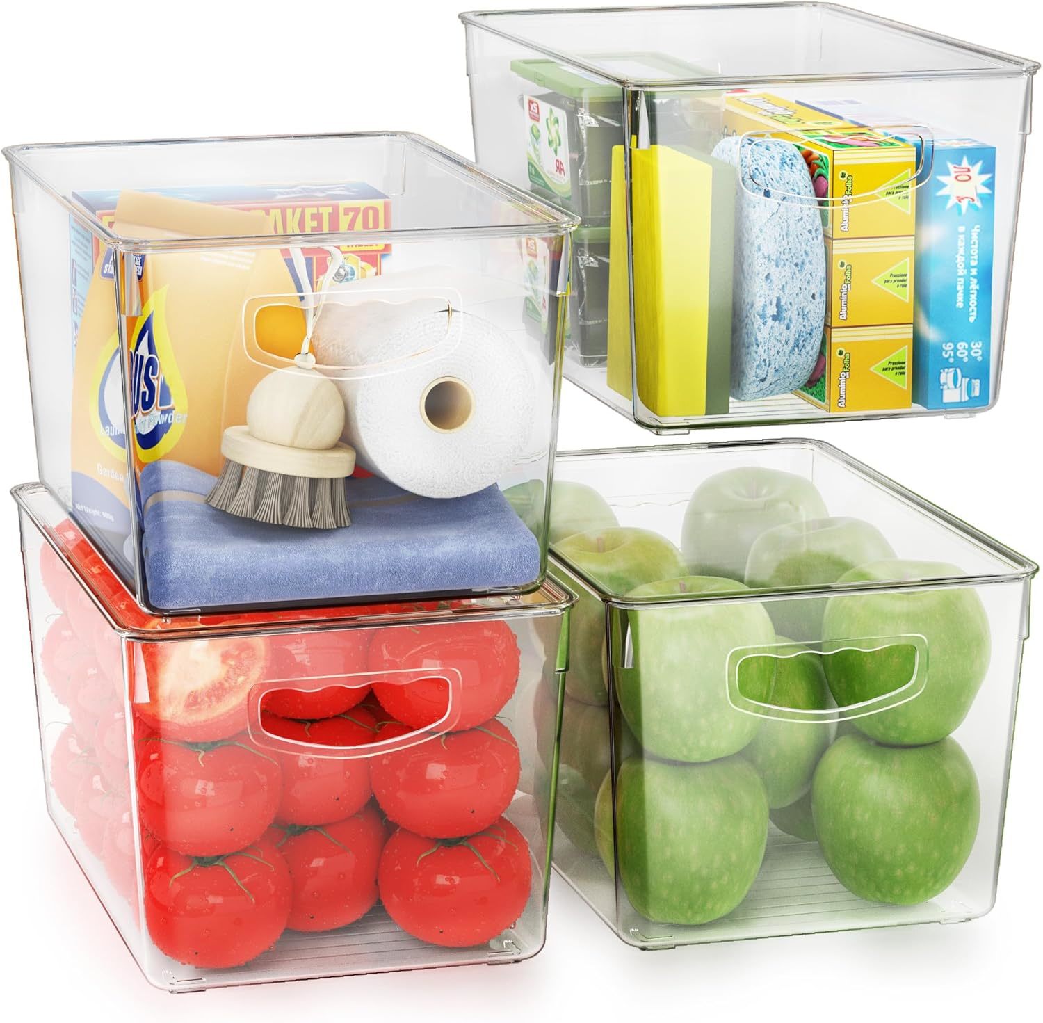 Theaoo Clear Storage Bins With Lids Stackable - Large Plastic Containers... - $39.99