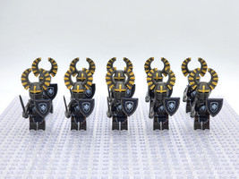 10pcs Crusades Lionheart Knights Heavy Armor Minifigures Weapons Accessories - £18.87 GBP