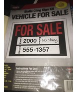 Cosco 098025 Vehicle For Sale Static Cling Sign Kit - 10&quot; x 14&quot; - $7.91