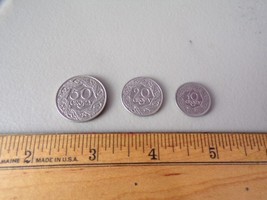 Vintage 1923 Poland 50, 20, 10 Croszy Coins - $19.79