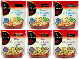 Ka-Me Hokkien &amp; Udon Stir Fry Fresh Cooked Noodles, Variety 6-Pack 14.2 ... - $40.54