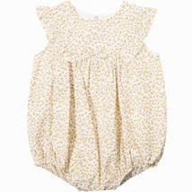 Petit Confection girls&#39; floral romper in Yellow - size 24M - £48.84 GBP