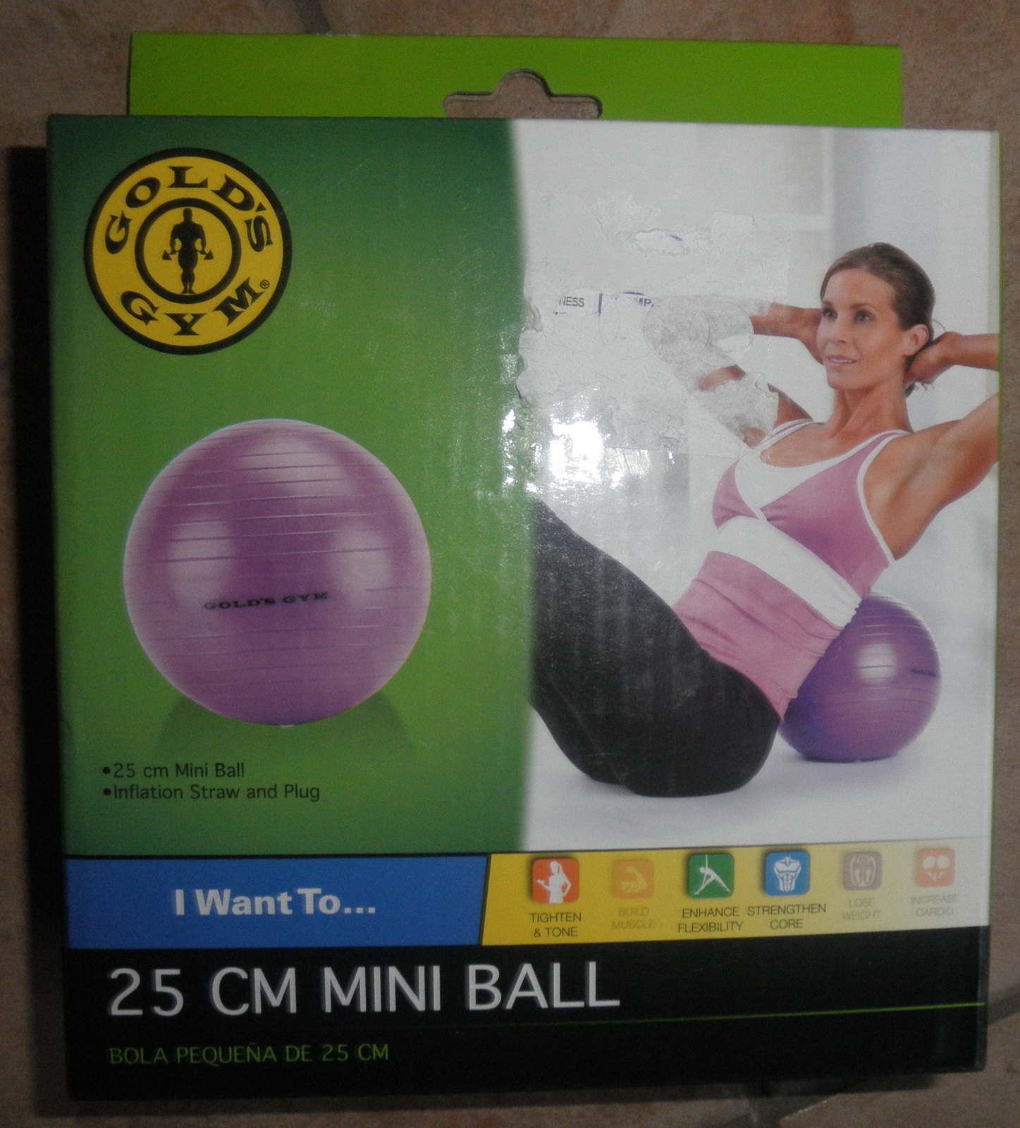 exercise ball  25 cm mini nib Gold's Gym brand - $25.99