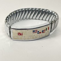 Six Flags- Over Mid America Stainless Steel Bracelet with Picture Slot - £11.05 GBP