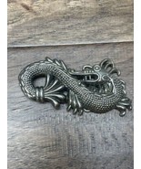 Vintage Silver Metal Chinese Dragon Belt Buckle Biker Steam Punk SH - $374.59 MXN