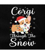 Corgi Through Snow PNG: Xmas Dog Art Christmas Clipart Corgi Through Sno... - $3.95