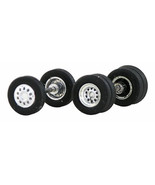 Chrome Wheel Sets (2 Front and 4 Rear) 1/87 (HO) Plastic Model by Promotex - $679.05 MXN