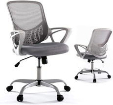 Office Chair, Ergonomic Design Adjustable Rolling Swivel Mesh Desk Chair With - £76.36 GBP