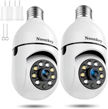 2 Pack 5G And 2Point 4Ghz Wifi Alexa Light Bulb Security Camera, 2K/3Mp,... - $48.98