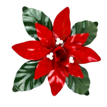 Department 56 Metal Poinsettia Candle Holder - £19.50 GBP