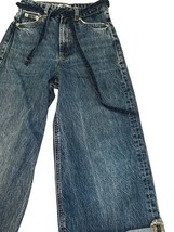 Zara Women’s Wide Leg Cropped Jeans EUR 32 US 0 High Rise Made in Turkey image 8