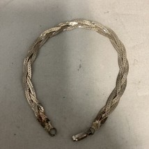 Vtg Brev 925 Braided Snake Chain Bracelet 6.5” Long 3.7g **Free Shipping** - £15.53 GBP