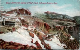 Vtg Postcard 1915 North From Summit of Pike&#39;s Peak - Colorado Springs CO - £11.79 GBP