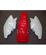 Acerbis Number Plates &amp; Red Rear Fender Honda CR125 CR250 CR 125 250 125... - £63.78 GBP