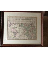 Antique Map Delaware and Maryland [Original] Pre 1863 Hand Colored FRAME... - $197.98