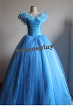 Sandy Princess Cinderella Women Blue Dress Cosplay Costume Adult - $135.50