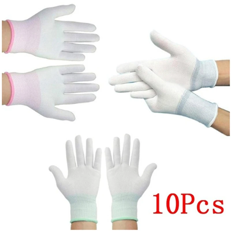 5pair Anti static ESD electronic working Gloves pu coated palm coated finger - £8.76 GBP+