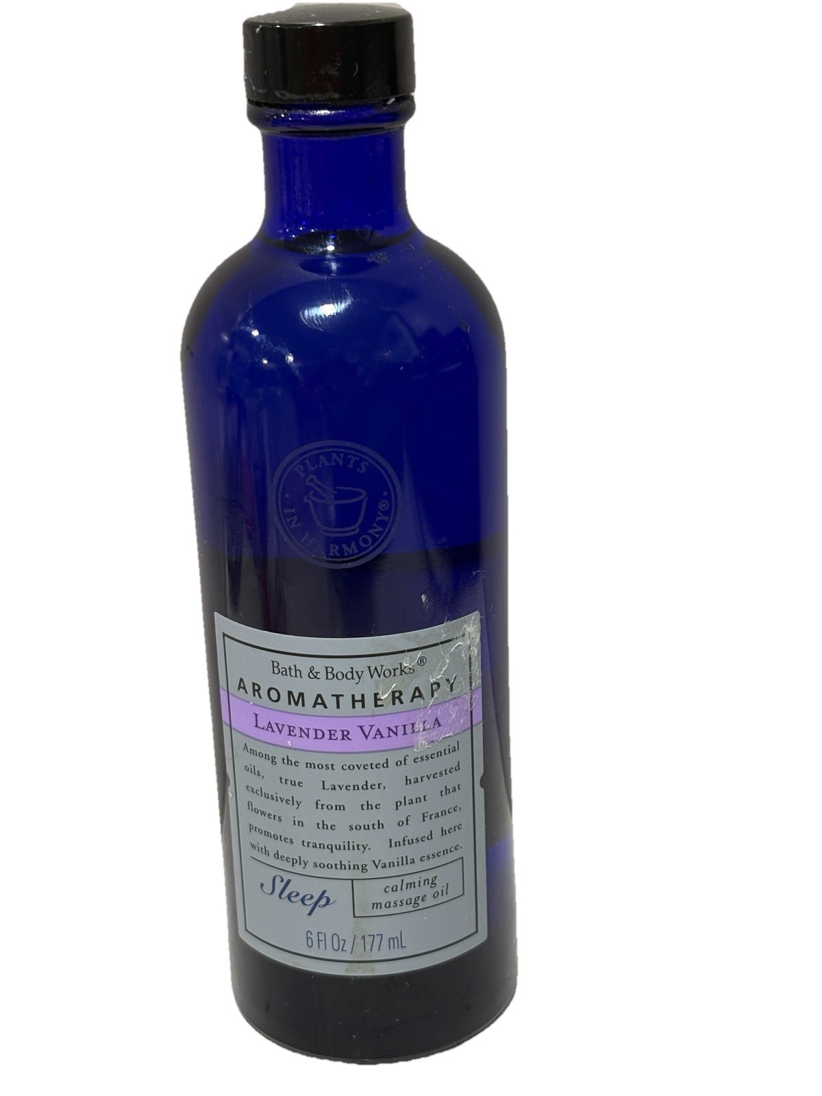 Bath &amp; Body Works Aromatherapy LAVENDER VANILLA Massage Oil 6oz ORIGINAL... - £36.63 GBP