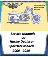 2009 - 2019 Harley Davidson Sportster Models Service Repair Maintenance ... - $25.95