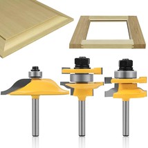 Raised Panel Router Bits，3Pcs 1/4&quot; Shank Router Bit Set,Cabinet Door Router - $44.92