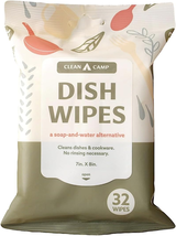 Dish Wipes  100% Biodegradable Pre-Moistened Food-Safe Camp Kitchen Wipe... - $19.04