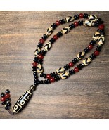 Vintage Old Tibetan Buddhism Prayer Beads Pure Eyes Dzi Agata, amuleto d... - €67,57 EUR