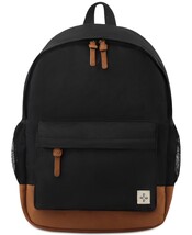 Sun + Stone Men&#39;s Riley Solid Backpack in Black-11-1/2&quot; W x 16&quot; H x 5-1/... - $21.99