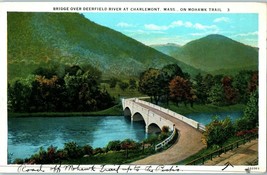 Bridge over Deerfield River at Charlemont Mass 1931 Postcard - $14.80