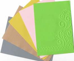 A6 Embossed Paper. 10 Sheets. Flourishes. Cardmaking Scrapbooking Crafts... - $4.42 CAD