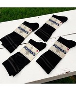 4 Pairs Bombas Socks Calf Crew Honeycomb Arch Support Black Unisex Size ... - $14.84