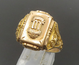 LGB 10K GOLD - Vintage Antique 1960 Class Square Band Ring Sz 11 - GR294 - £463.86 GBP