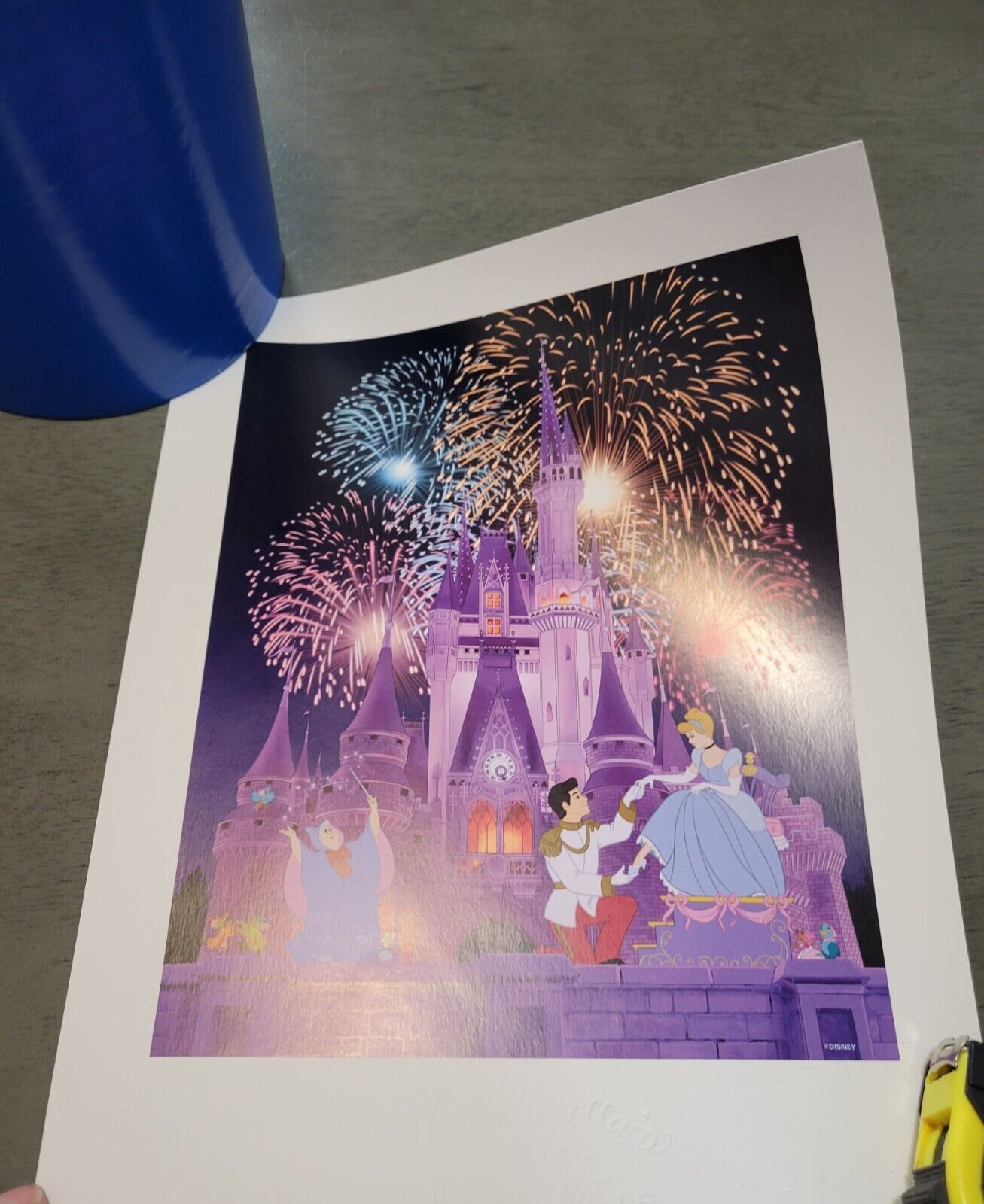 Primary image for Disney castle limited Cinderella’s Royal Table Celebration lithograph with COA