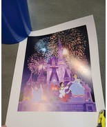 Disney castle limited Cinderella’s Royal Table Celebration lithograph wi... - £35.59 GBP