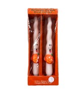 Vintage Halloween Cute Ghost Taper Candles Autumn 10 Inch Set Of 2 Fall ... - $17.40
